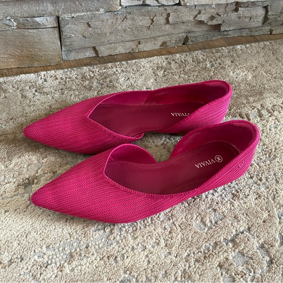 Vivaia Melia Pointed-Toe Flats D’Orsay Knit Pitaya Pink Slip On: 10.5 - Picture 3 of 9